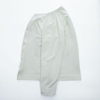 LE ( COMOLI / L'ECHOPPE ) 日本製 Vネック カーディガン M ホワイト ORGANIC PILE EL 25-070-053-8000-3-0
