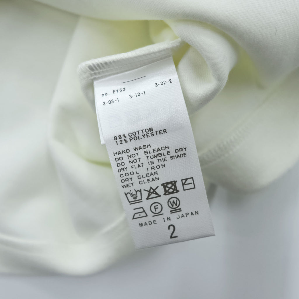 LE ( COMOLI / L'ECHOPPE ) 日本製 Vネック カーディガン M ホワイト ORGANIC PILE EL 25-070-053-8000-3-0