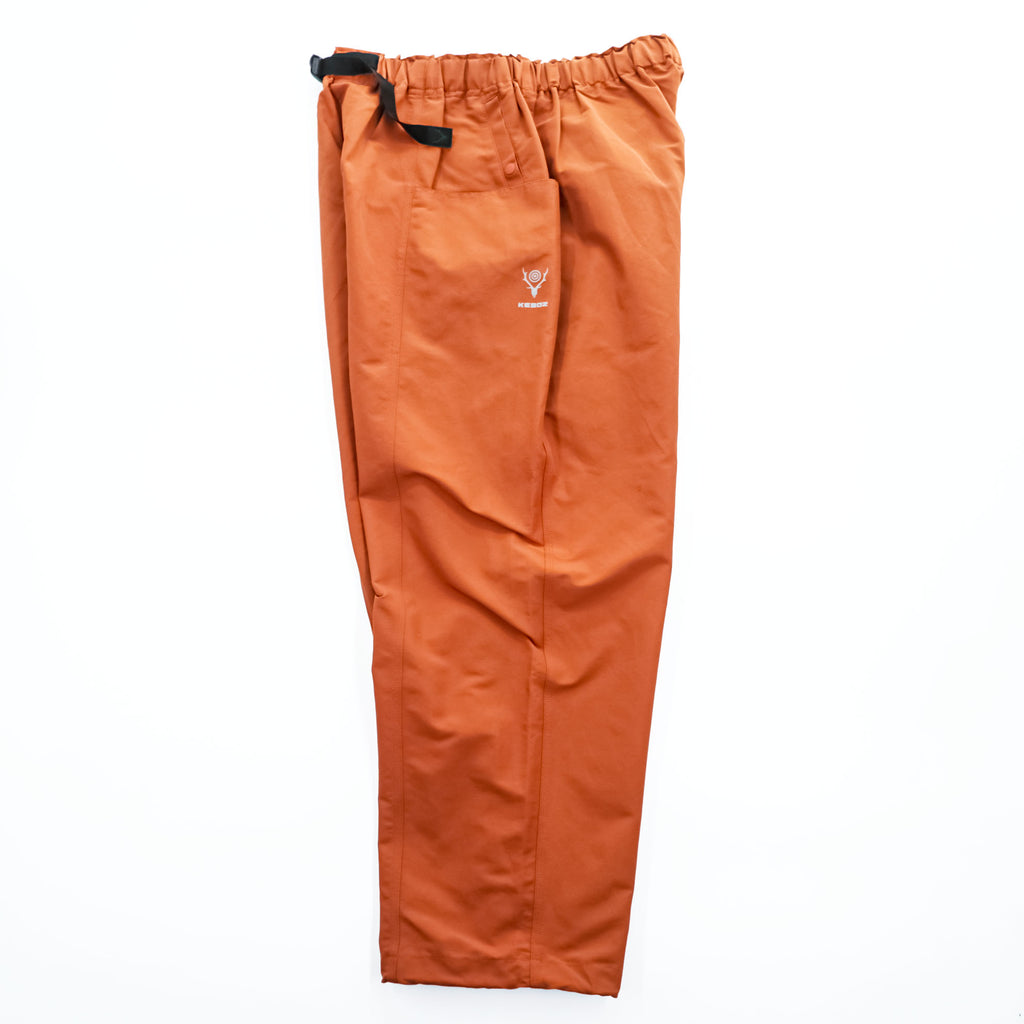 South2 West8 × Keboz センターシーム ワイド イージーパンツ Belted C. S. Pants L オレンジ ベルト付 ドローコード NS1734 アウトドア 日本製