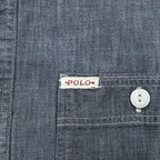 Polo Ralph Lauren シャンブレーシャツ 長袖 ワークシャツ M グレー 胸ポケット