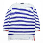 ORCIVAL × JUPE BY JACKIE フランス製 BIGラッセル フレンチセーラー ボーダーカットソー 長袖 Tシャツ XL ホワイト ブルー ボートネック