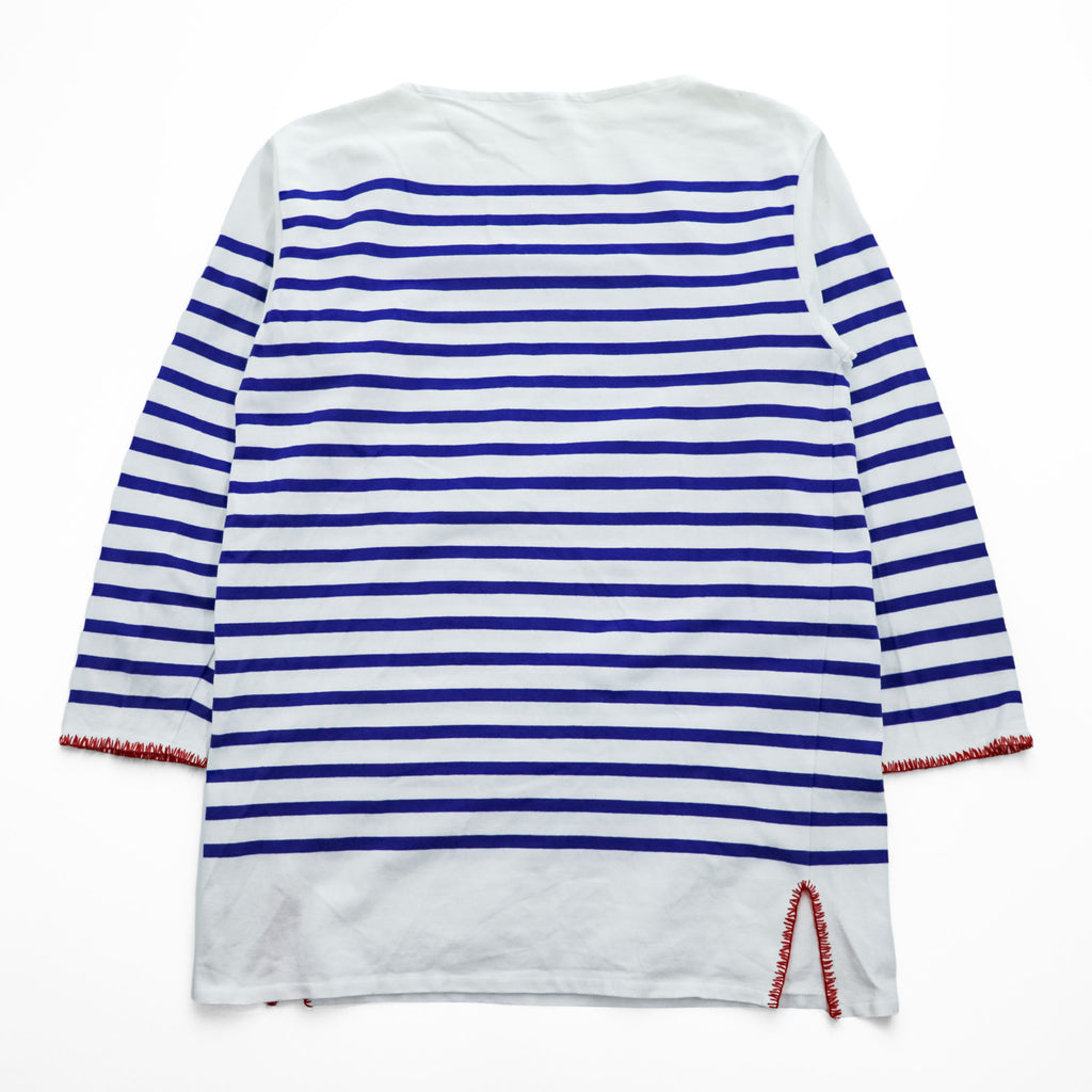 ORCIVAL × JUPE BY JACKIE フランス製 BIGラッセル フレンチセーラー ボーダーカットソー 長袖 Tシャツ XL ホワイト ブルー ボートネック