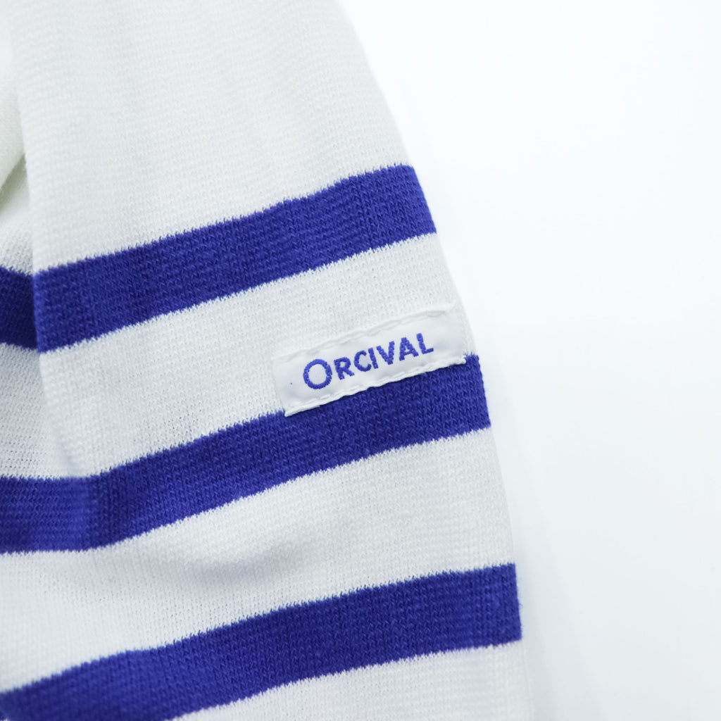 ORCIVAL × JUPE BY JACKIE フランス製 BIGラッセル フレンチセーラー ボーダーカットソー 長袖 Tシャツ XL ホワイト ブルー ボートネック