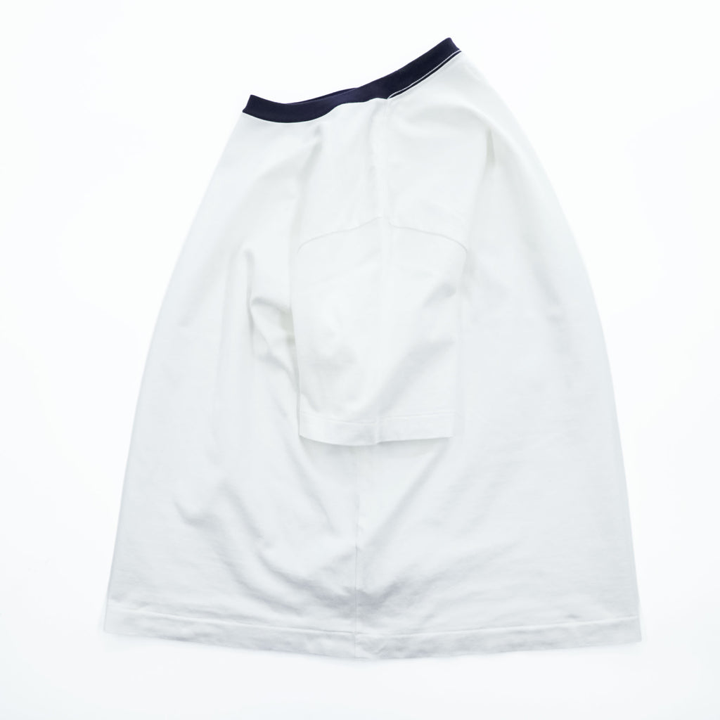blurhms ROOTSTOCK Bshop別注 リンガーTシャツ 日本製 S ホワイト ネイビー ROOTS21SS48S