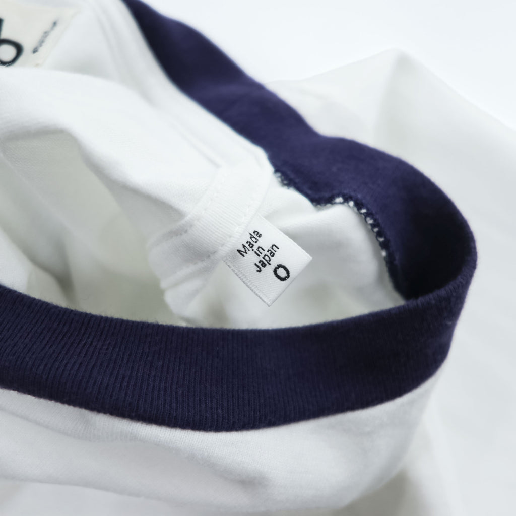 blurhms ROOTSTOCK Bshop別注 リンガーTシャツ 日本製 S ホワイト ネイビー ROOTS21SS48S