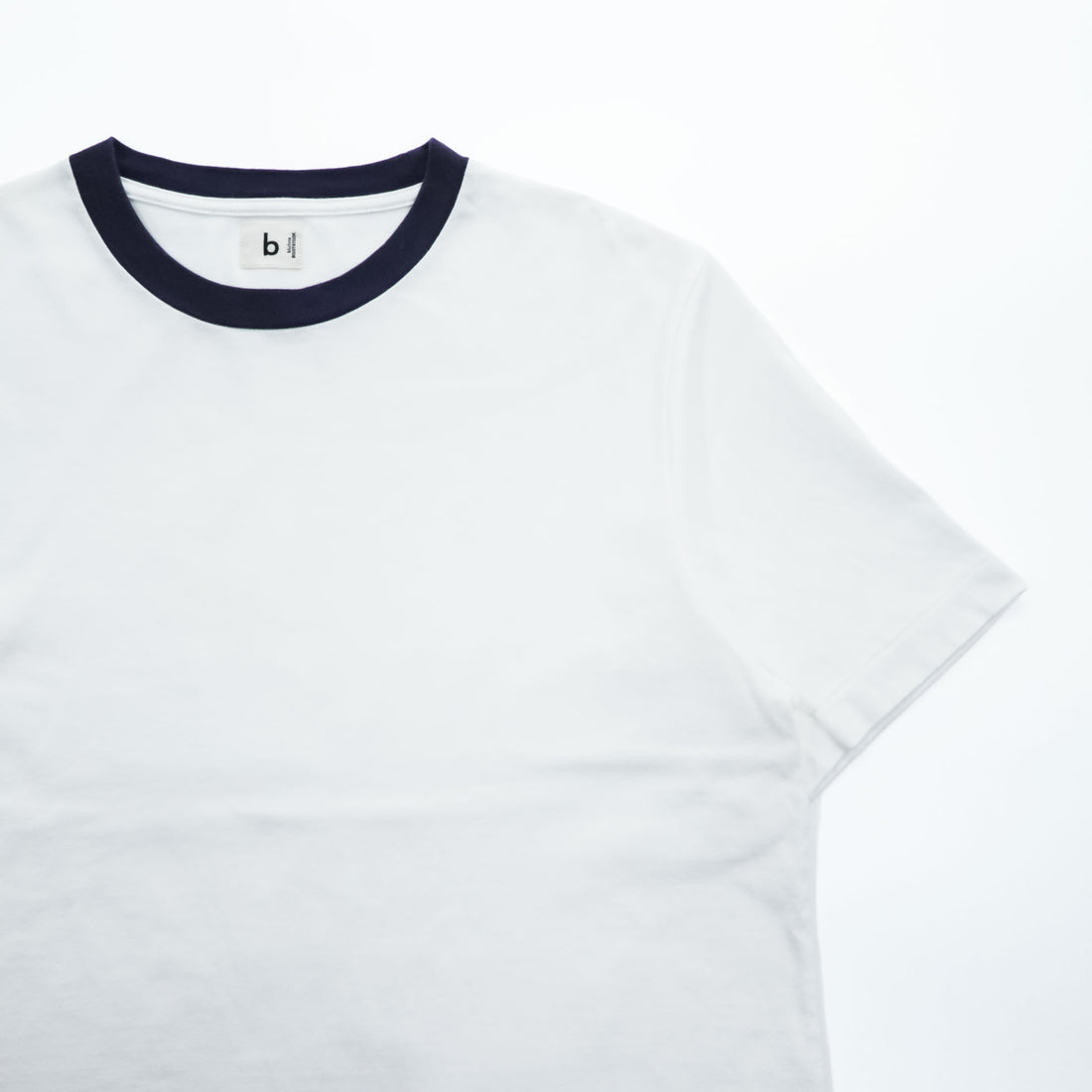 blurhms ROOTSTOCK Bshop別注 リンガーTシャツ 日本製 S ホワイト ネイビー ROOTS21SS48S