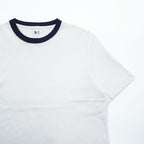 blurhms ROOTSTOCK Bshop別注 リンガーTシャツ 日本製 S ホワイト ネイビー ROOTS21SS48S