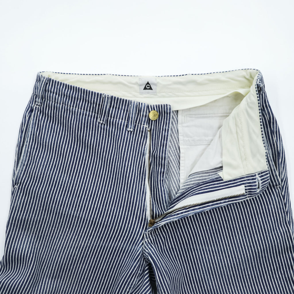 THE モンゴリアンチョップス 日本製 グラデュエーターPants 002 Hickory ボンスリ デニムパンツ ジーンズ M ブルー ストライプ