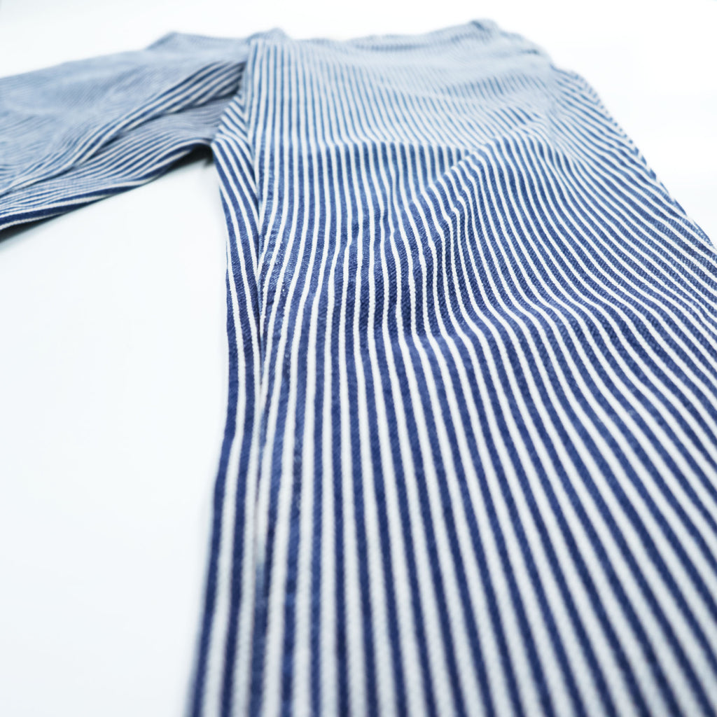 THE モンゴリアンチョップス 日本製 グラデュエーターPants 002 Hickory ボンスリ デニムパンツ ジーンズ M ブルー ストライプ
