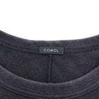 COMOLI 日本製 フットボール Tシャツ 9分袖 カットソー S ネイビー ワイド W03-05007