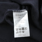 COMOLI 日本製 フットボール Tシャツ 9分袖 カットソー S ネイビー ワイド W03-05007