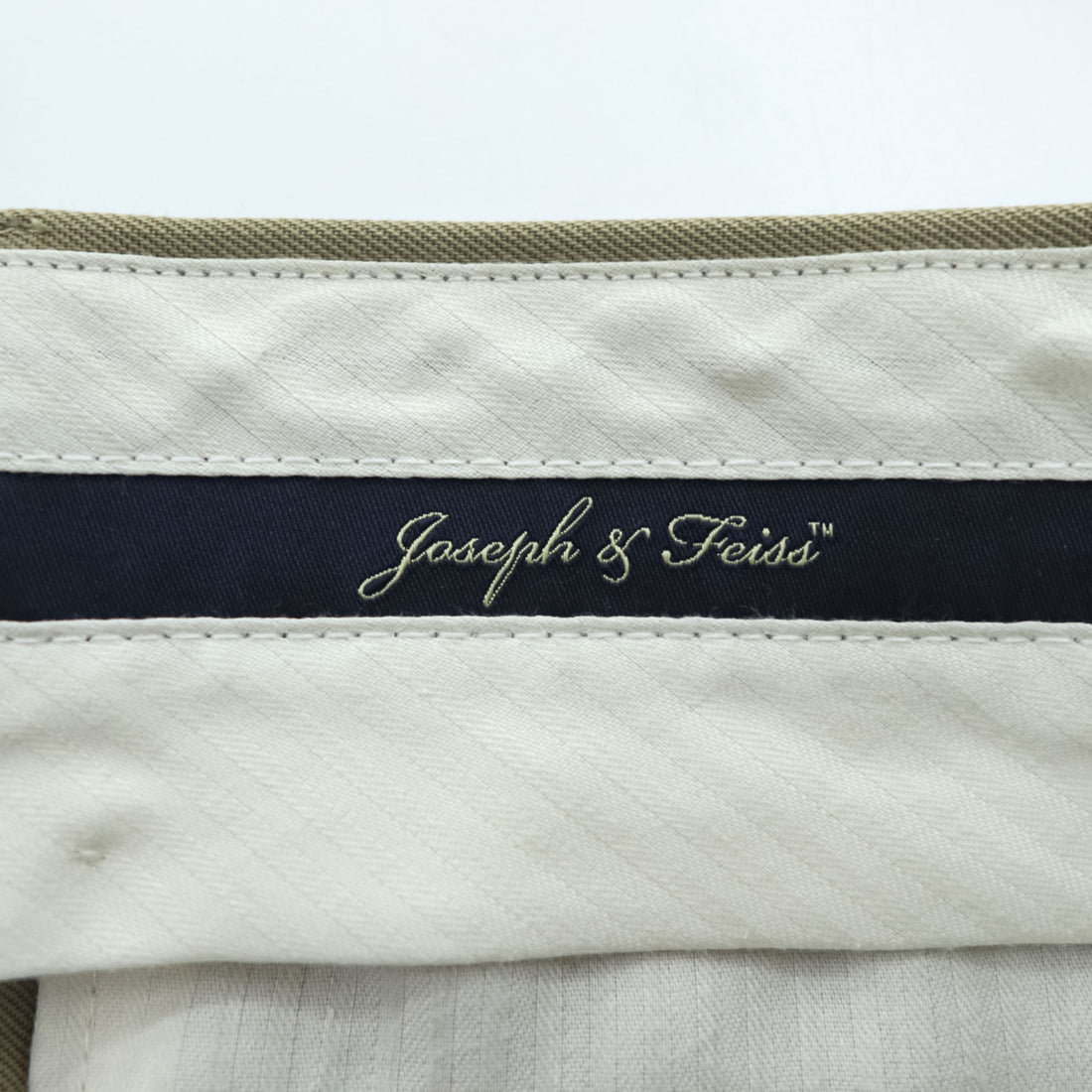 Joseph & Feiss 100% Wool Pleated Cuffed Dress Pants Khaki Size 36