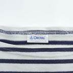 ORCIVAL Made in Japan COTTON LOURD BORDER POCKET TEE, White, Navy, M, Unisex, RC-9038