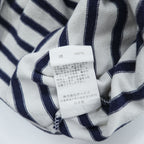 ORCIVAL Made in Japan COTTON LOURD BORDER POCKET TEE, White, Navy, M, Unisex, RC-9038