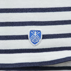 ORCIVAL Made in Japan COTTON LOURD BORDER POCKET TEE, White, Navy, M, Unisex, RC-9038