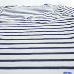 ORCIVAL Made in Japan COTTON LOURD BORDER POCKET TEE, White, Navy, M, Unisex, RC-9038