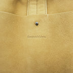 Sasquatchfabrix. Pouch Bag Beige Leather Helmet Bag NATURAL Nubuck 25SS-GOA-003
