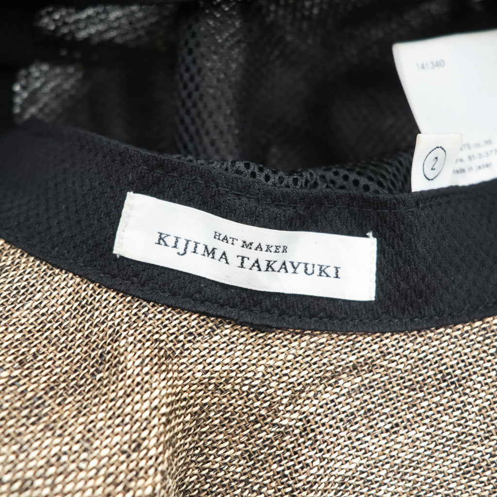 KIJIMA TAKAYUKI 141340 Paper Wide Brim Hat Brown Black Ribbon Size 2 Japan