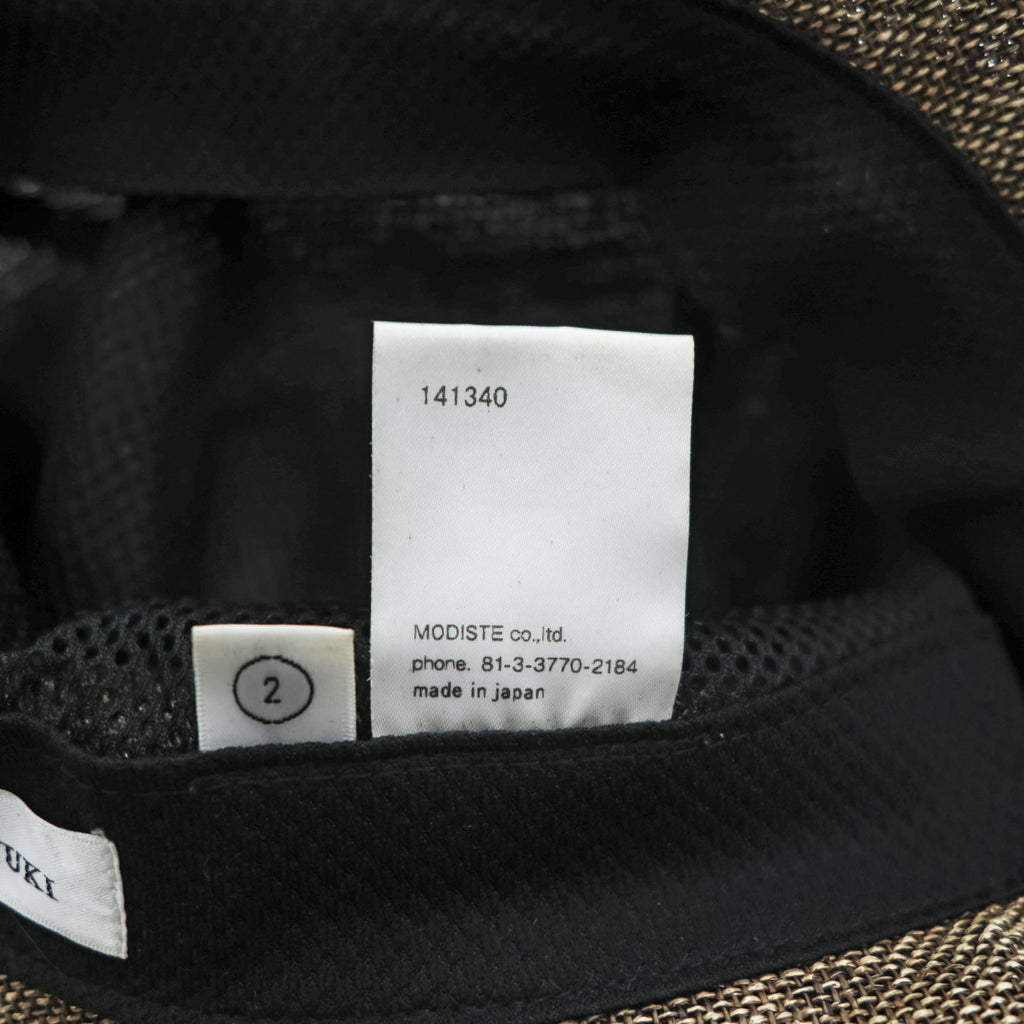 KIJIMA TAKAYUKI 141340 Paper Wide Brim Hat Brown Black Ribbon Size 2 Japan
