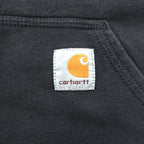 carhartt 袖ロゴ プルオーバー パーカー L ブラック プリント LOOSE FIT カンガルーポケット TS0288-M