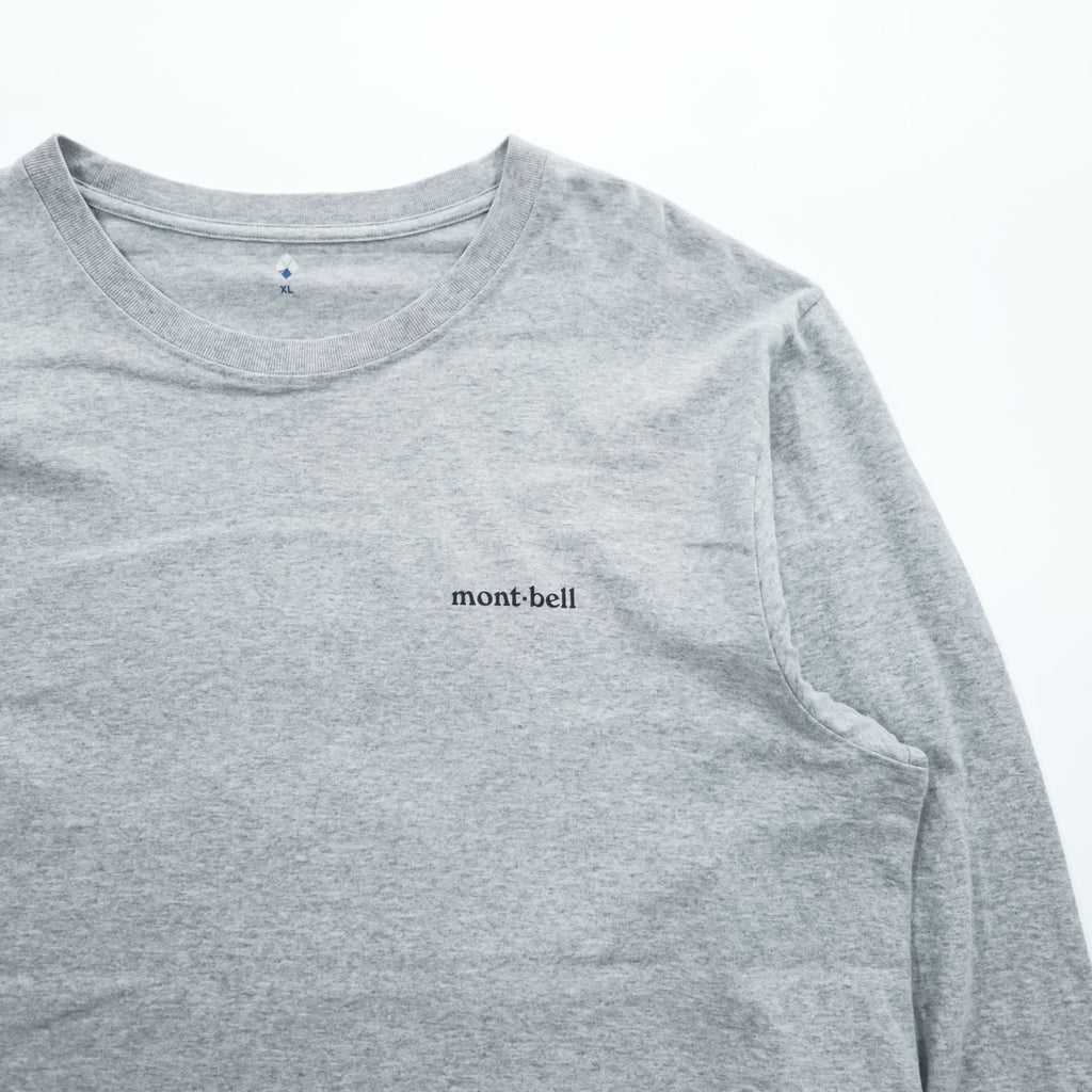 mont-bell ペアスキンコットン 長袖 ロングスリーブ Tシャツ ロンT XL グレー