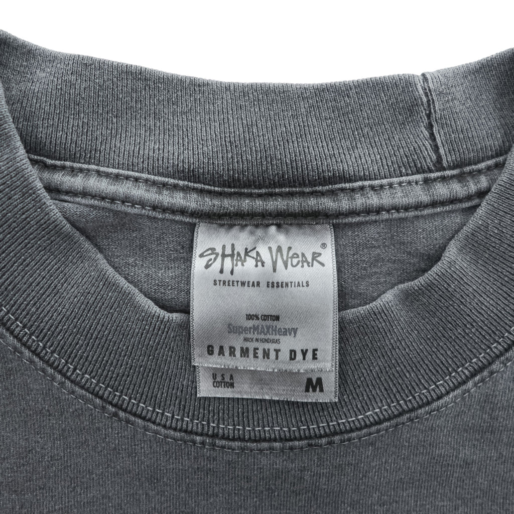 SHAKA 長袖 ロングスリーブ Tシャツ ロンT M グレー ヴィンテージ加工 CUSTOM 7.5OZ MAX HEAVYWEIGHT L/S GARMENT DYE