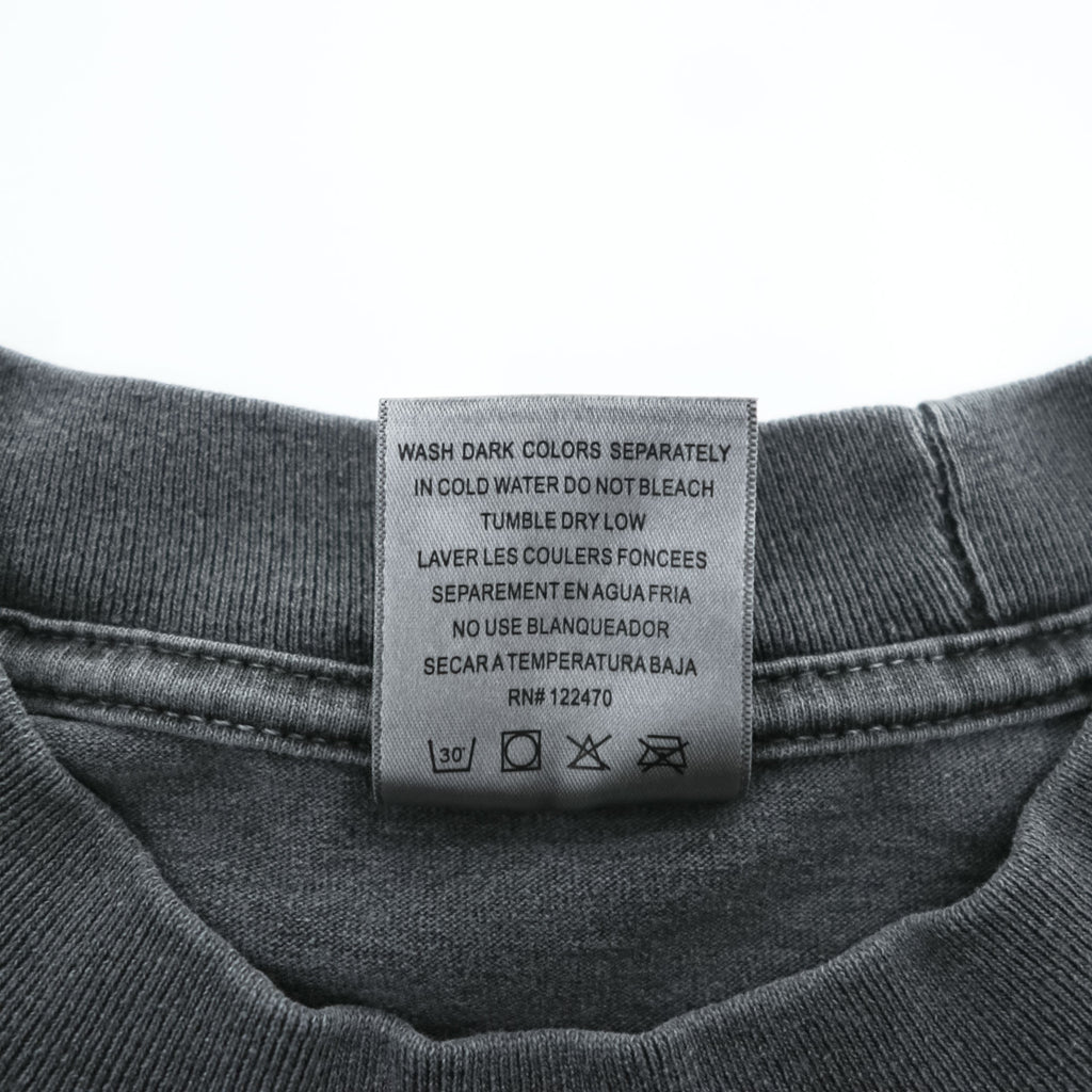 SHAKA 長袖 ロングスリーブ Tシャツ ロンT M グレー ヴィンテージ加工 CUSTOM 7.5OZ MAX HEAVYWEIGHT L/S GARMENT DYE