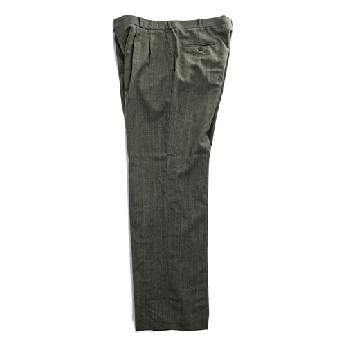Vintage Huntington Brown Glen Plaid Pleated Trousers W34 USA Made