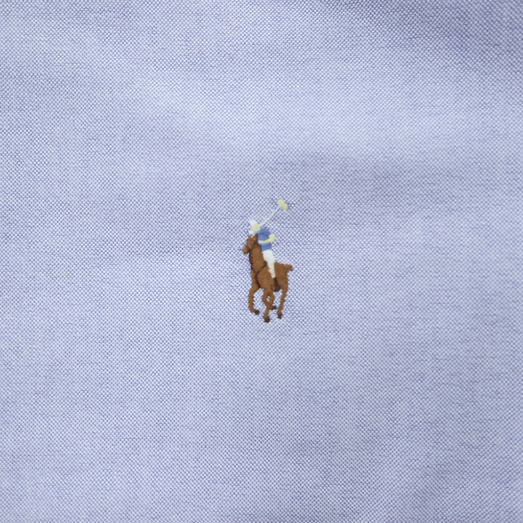 Ralph Lauren 90年代 ヴィンテージ YARMOUTH 長袖 オックスフォードシャツ L ブルー スモールポニー ロゴ 刺繍 ボタンダウン