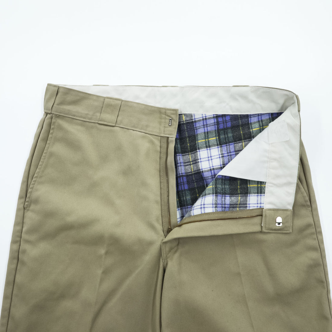 Dickies 874 ワークパンツ チノパンツ L ベージュ ネルライナー 裏地チェック