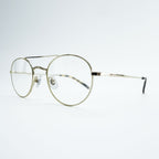 NEW.  ダブルブリッジ ラウンドメタル メガネ MAYBECK ボストン ゴールド NEWMAN 46_22-145-C2