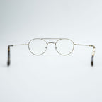 NEW.  ダブルブリッジ ラウンドメタル メガネ MAYBECK ボストン ゴールド NEWMAN 46_22-145-C2
