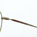 NEW.  ダブルブリッジ ラウンドメタル メガネ MAYBECK ボストン ゴールド NEWMAN 46_22-145-C2
