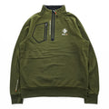 RLX Ralph Lauren ハーフジップ スウェット トレーナー L カーキ グリーン 胸ポケット