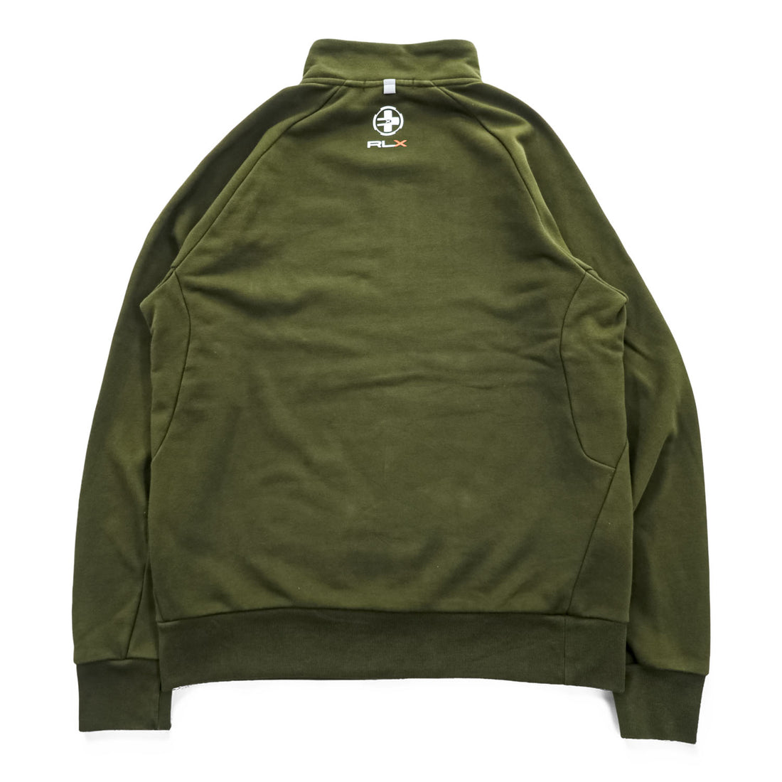 RLX Ralph Lauren ハーフジップ スウェット トレーナー L カーキ グリーン 胸ポケット