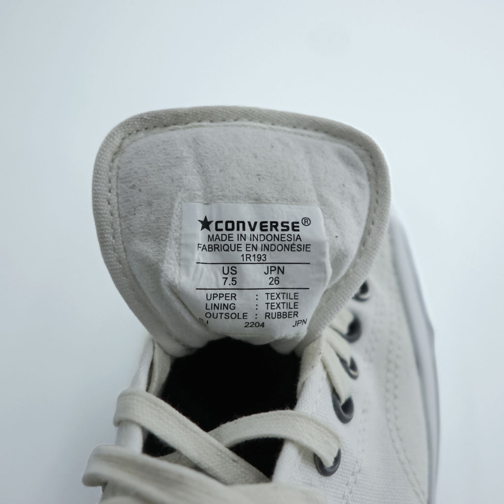CONVERSE ジャックパーセル JACK PURCELL スニーカー 26cm ホワイト キャンバス 1R193