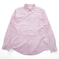 L.L.Bean 長袖 シャツ L ピンク TRIM FIT ドビー織 ストライプ 胸ポケット 0HBX9