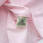 L.L.Bean 長袖 シャツ L ピンク TRIM FIT ドビー織 ストライプ 胸ポケット 0HBX9