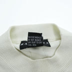 BARACUTA 90年代 ヴィンテージ 半袖 モックネック ニット セーター XL ホワイト