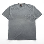 HARLEY DAVIDSON ピグメント染め ダメージ加工 ポケット Tシャツ XL グレー フェード