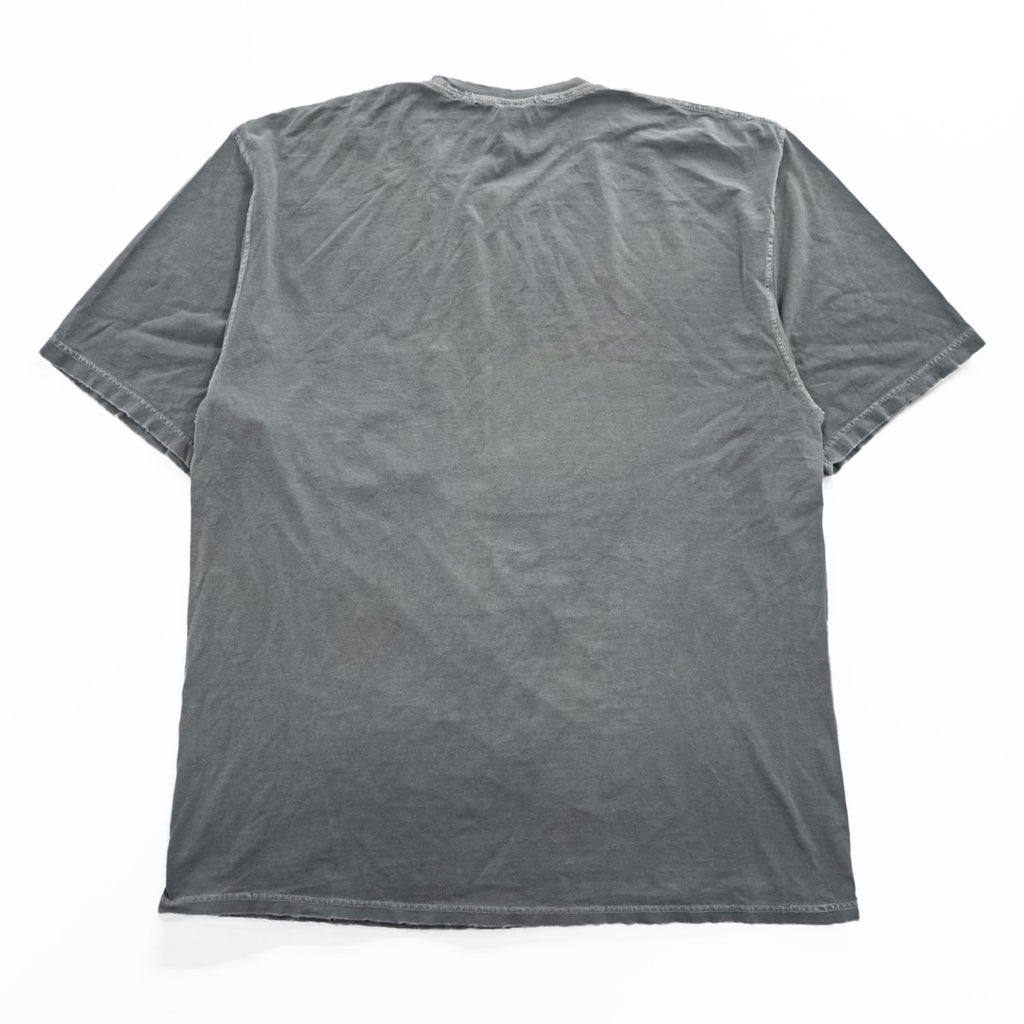 HARLEY DAVIDSON ピグメント染め ダメージ加工 ポケット Tシャツ XL グレー フェード