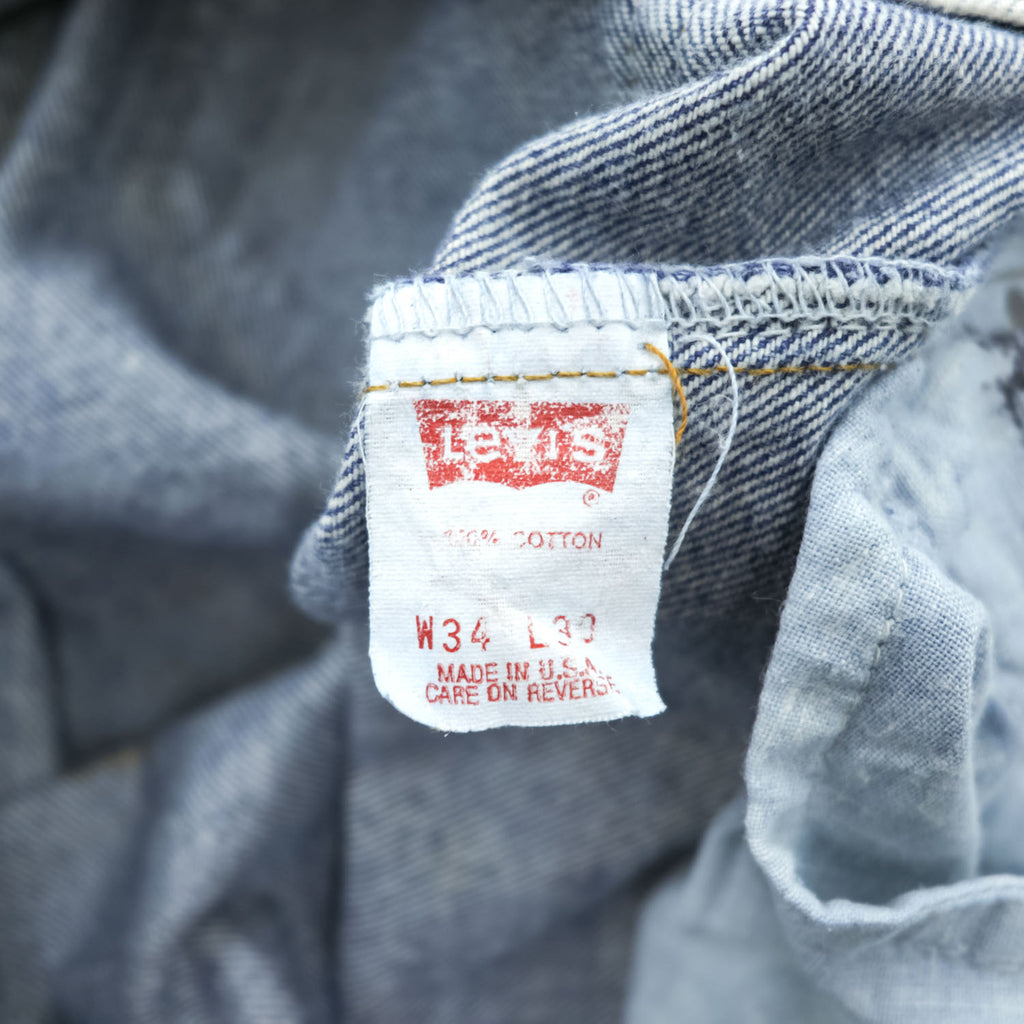 Levi's 80年代 USA製 ヴィンテージ 540 ケミカルウォッシュ デニムパンツ 34 x 30 ジーンズ  テーパード ジッパーフライ 540-0209