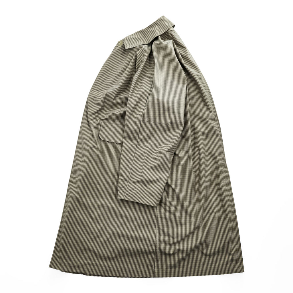 AURALEE 日本製 ステンカラーコート FINX WEATHER CLOTH CHECK COAT バルマカーンコート ベージュ チェック A9SC01WC