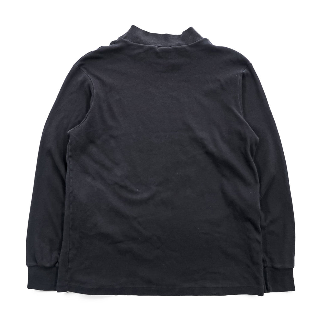 LANDS' END 90年代 USA製 ヴィンテージ 長袖 ボトルネック ロングスリーブ Tシャツ ロンT M ブラック