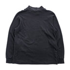 LANDS' END 90年代 USA製 ヴィンテージ 長袖 ボトルネック ロングスリーブ Tシャツ ロンT M ブラック