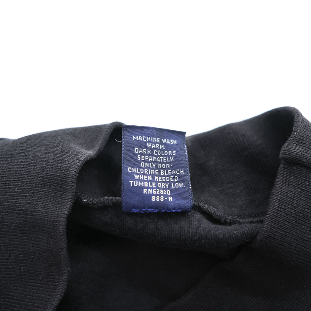 LANDS' END 90年代 USA製 ヴィンテージ 長袖 ボトルネック ロングスリーブ Tシャツ ロンT M ブラック
