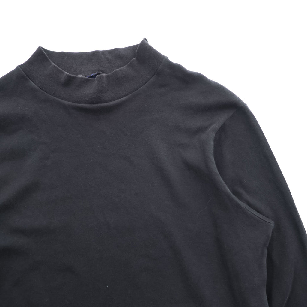 LANDS' END 90年代 USA製 ヴィンテージ 長袖 ボトルネック ロングスリーブ Tシャツ ロンT M ブラック