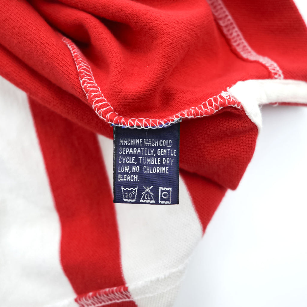 NAUTICA 90年代 ヴィンテージ ポロシャツ M マルチカラー ストライプ ワンポイントロゴ