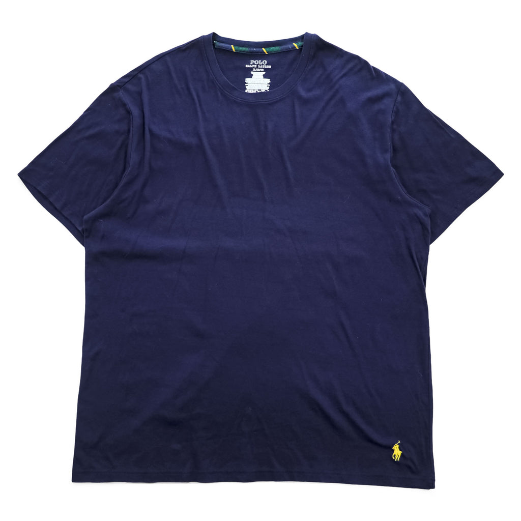 Polo Ralph Lauren Tシャツ XL ネイビー スモールポニー ロゴ 刺繍 MERCERIZED COTTON シルケット加工