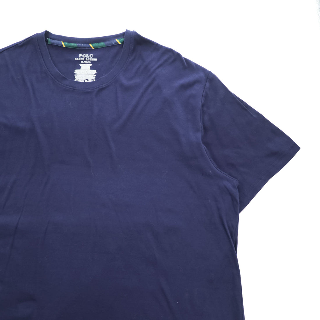 Polo Ralph Lauren Tシャツ XL ネイビー スモールポニー ロゴ 刺繍 MERCERIZED COTTON シルケット加工